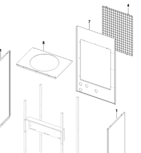 004A. Grill bak for IVT Optima og Bosch EHP