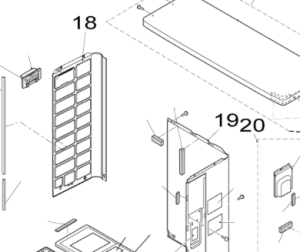 025C. Venstre sidepanel for utendørsenhet Nordic Inverter / Bosch Compress 5000