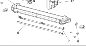 Skovl (øvre) for Mitsubishi MSZ-GE22VA, GE25VA, GE35VA, GE42VA, GE50VA